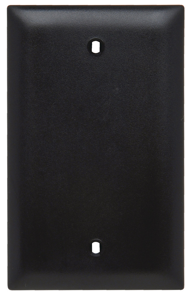 Pass & Seymour TP13BK Blank Wallplate 1 Gang 4.7 in Thermoplastic Black
