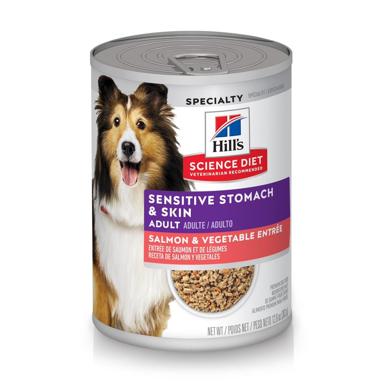 Hill’s Science Diet Sensitive Stomach & Skin, Adult 1-6, 12.8 oz Can, Case of 12