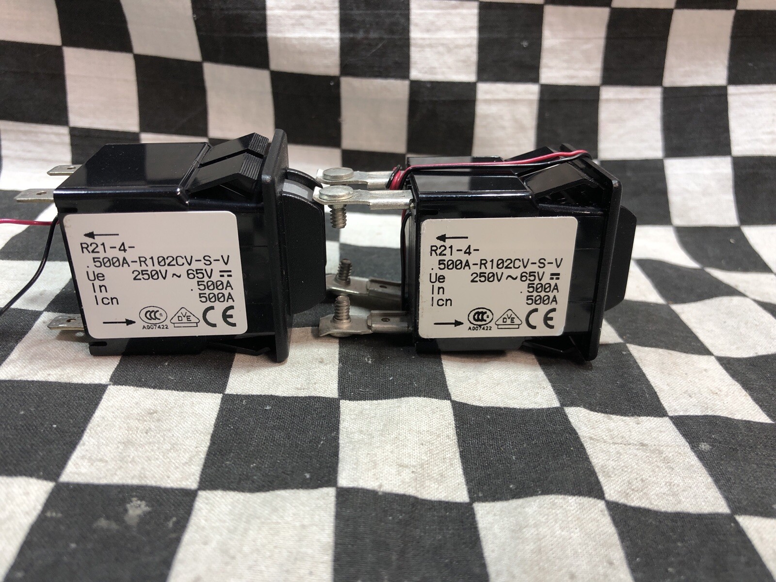 AIRPAX Circuit Breaker, R21-4-.500A-R102VC-S-V, LOT OF 2, SHIPSAMEDAY #141N8