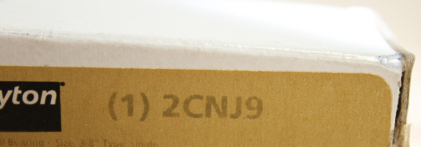 DAYTON 2CNJ9 Linear Ball Bearings, Closed, Bore 3/8 In 2CNJ9 (LOT of 15)