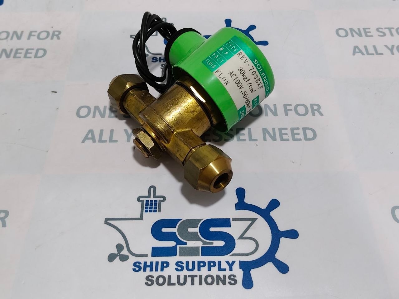 Saginomiya REV-703BXF Solenoid Valve Flon AC100V 50/60Hz 30kg f/cm² 25kg f/cm²