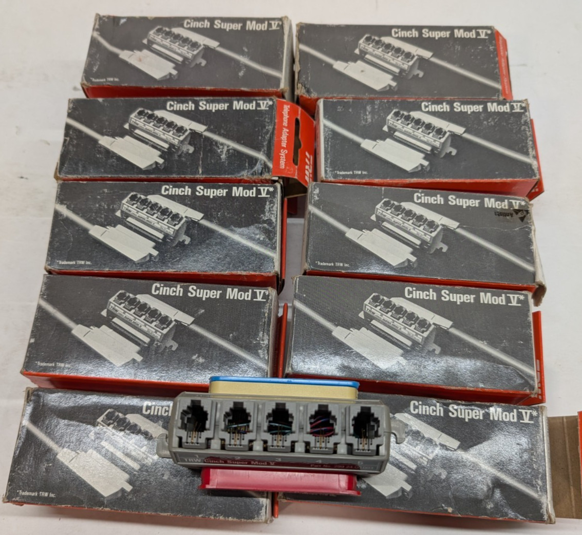 Lot of 10 TRW Cinch Super Mod V 299-24-00-003 2 Pins Color Code Black NOS OEM