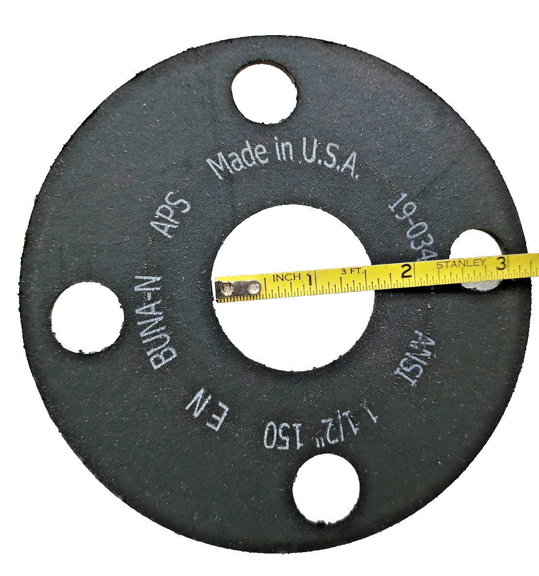Full Face Buna-N 19-03493 Flange Gasket for 5″ Pipe, 1/8″Thick, ANSI 1-1/2”-150