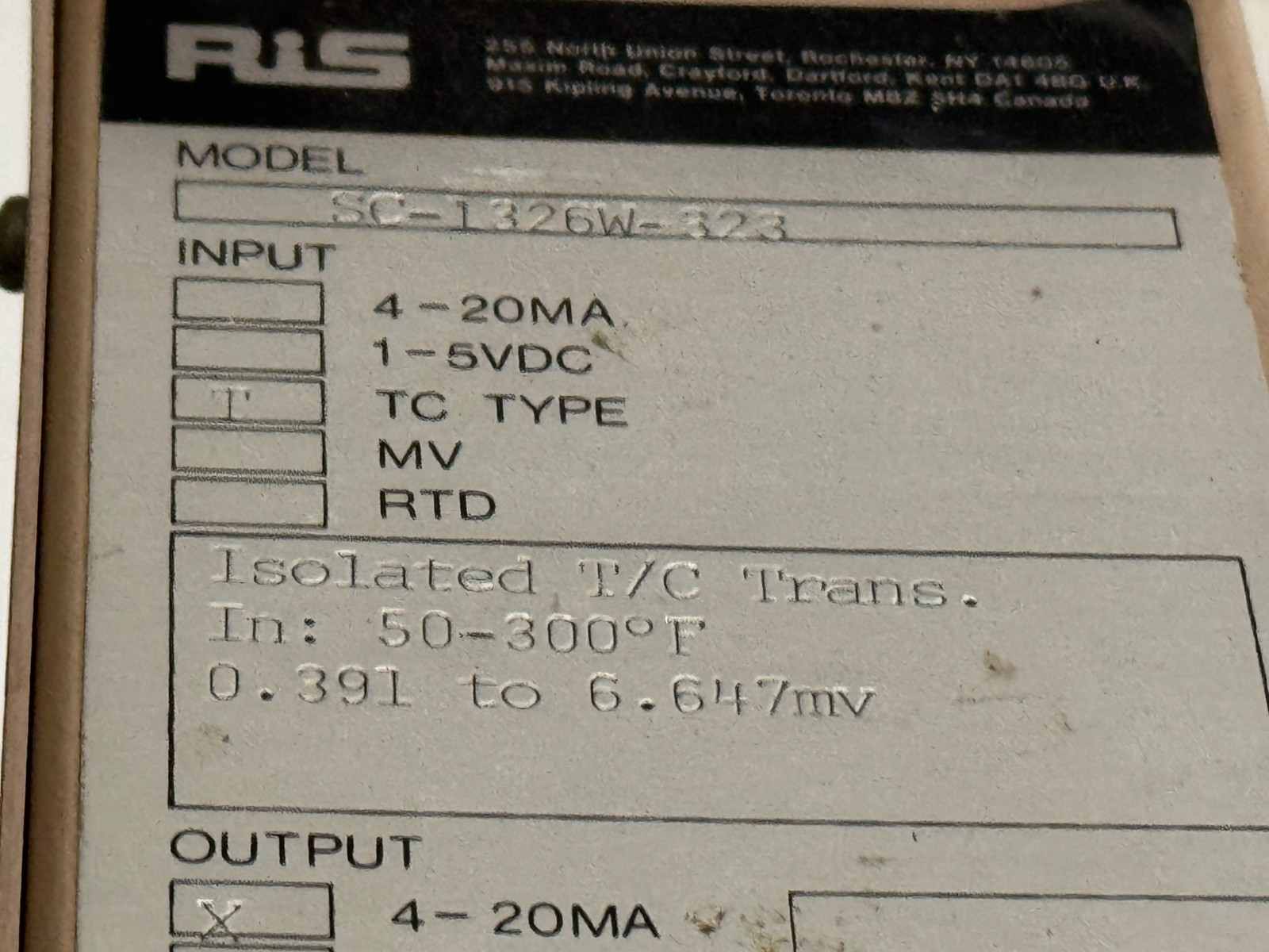 USED RIS SC-1326W-323 Transmitter
