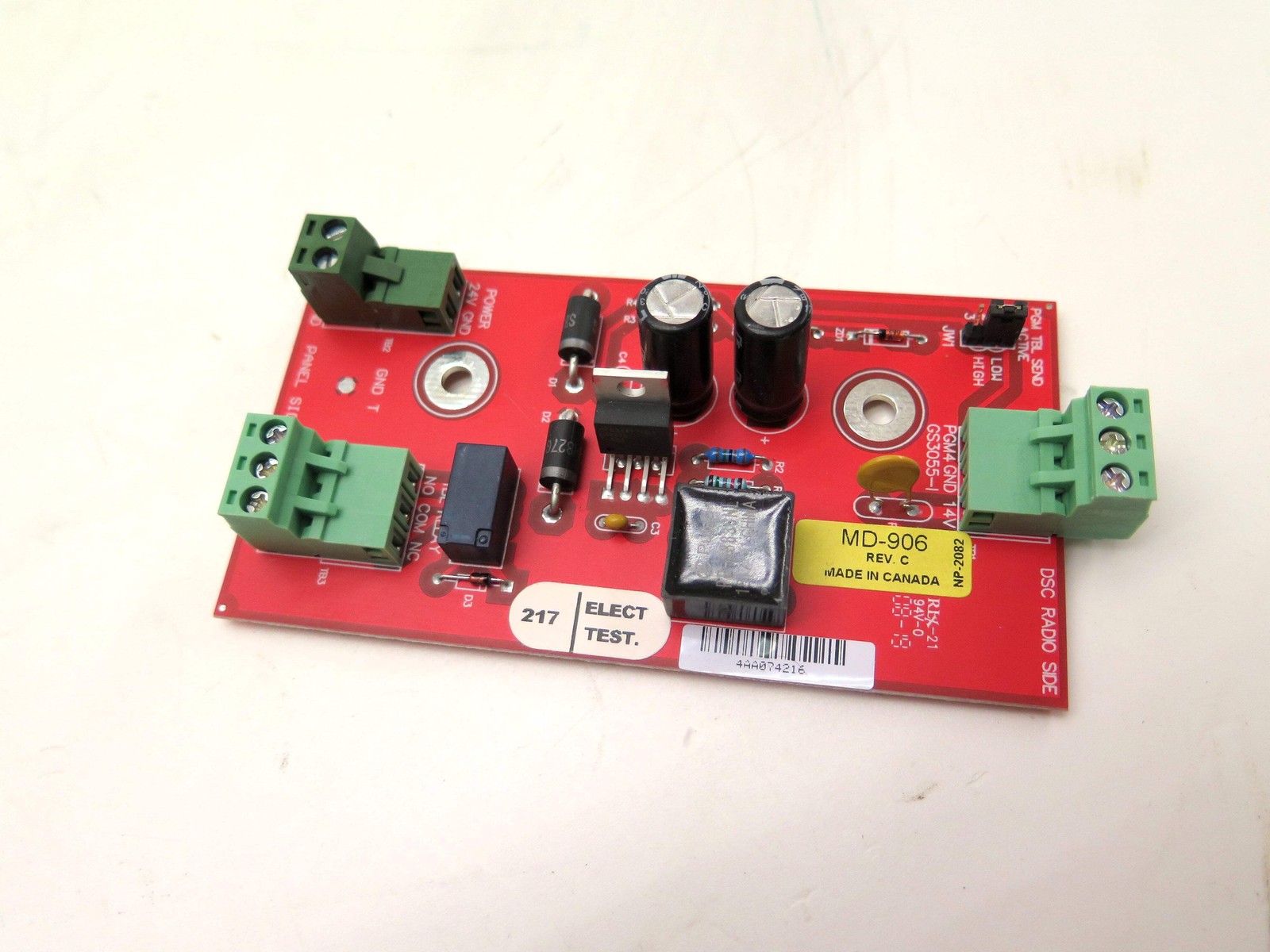 Mircom PCS-100 Power Supply Interface Board