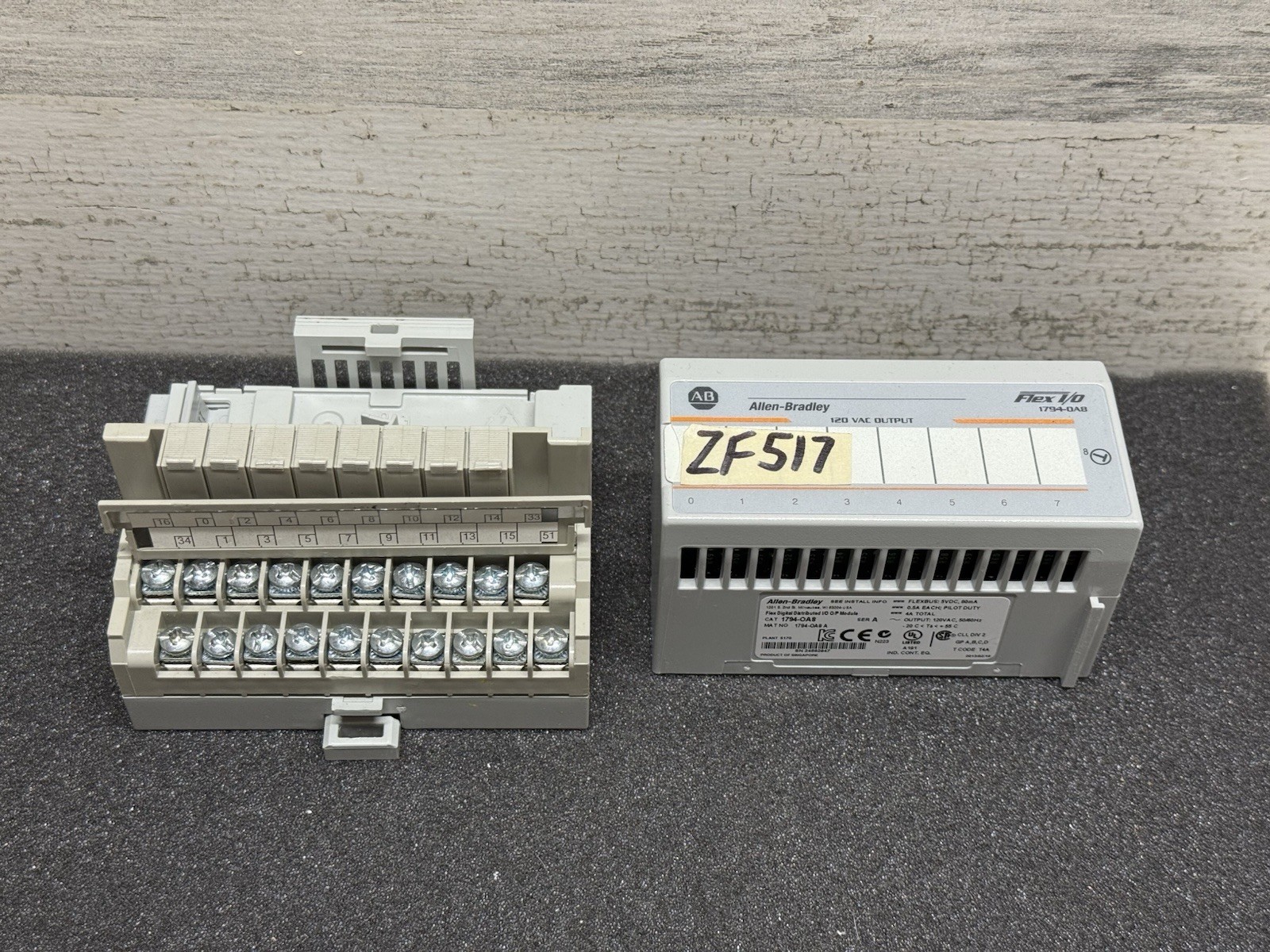 Allen Bradley 1794-OA8 module with 1794-TBNF terminal Base