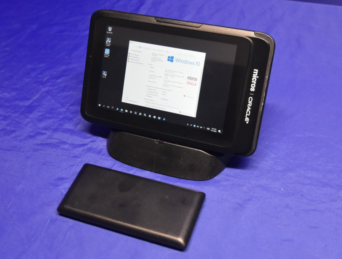 Oracle MICROS Tablet 721; 7″ Touch Display, w/ MSR, 7118411, Charger, extra batt