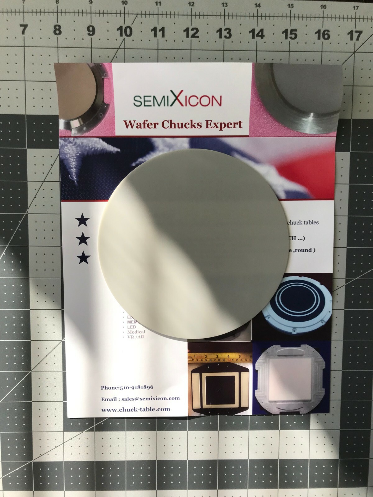 100mm x 3mm Aluminum Nitride Ceramic Disc/Wafer Same Day Shipping USA