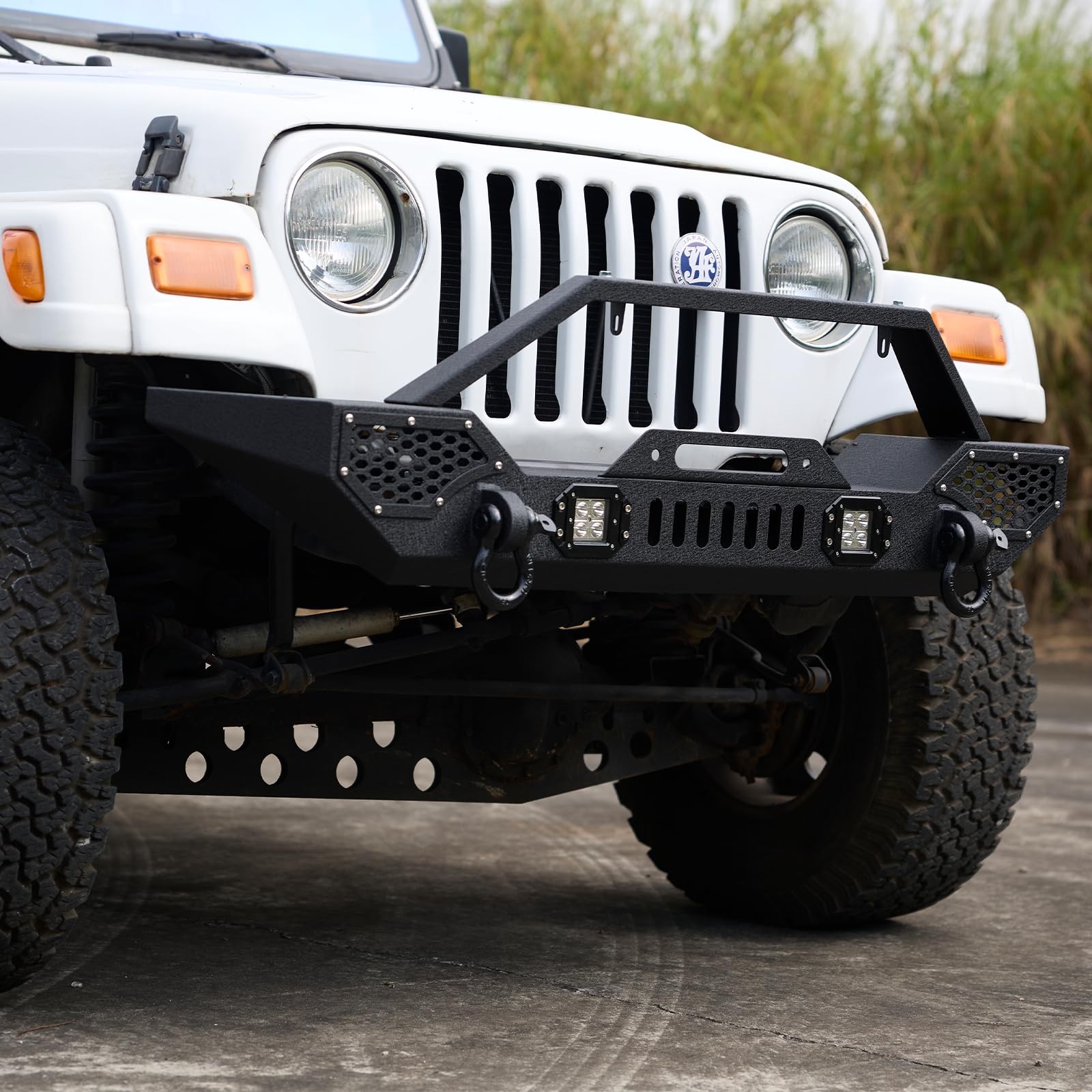Garvee Front Bumper Compatible with Wrangler TJ 1997-2006 (2/4 Doors), Full W…