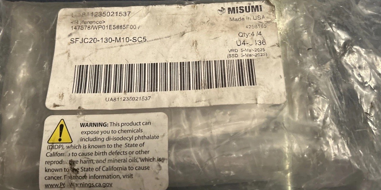 4 QTY! BULK- MISUMI U4-9436 30mm Linear Shaft SFJ 30-240-M10-SC5 KP-790 -NEW!
