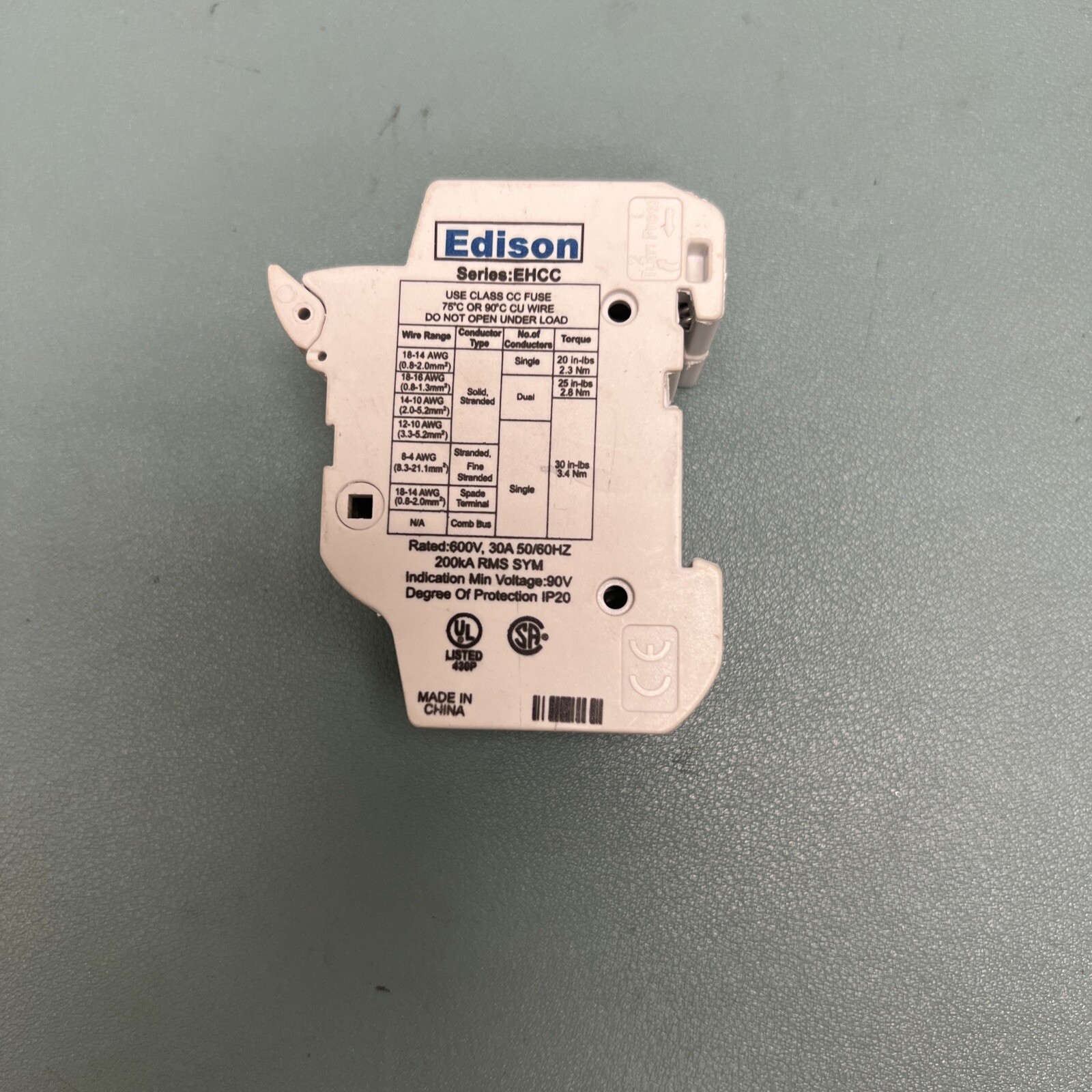 Eaton EHCC Circuit Breaker Class CC 600V 30A 2-Pole