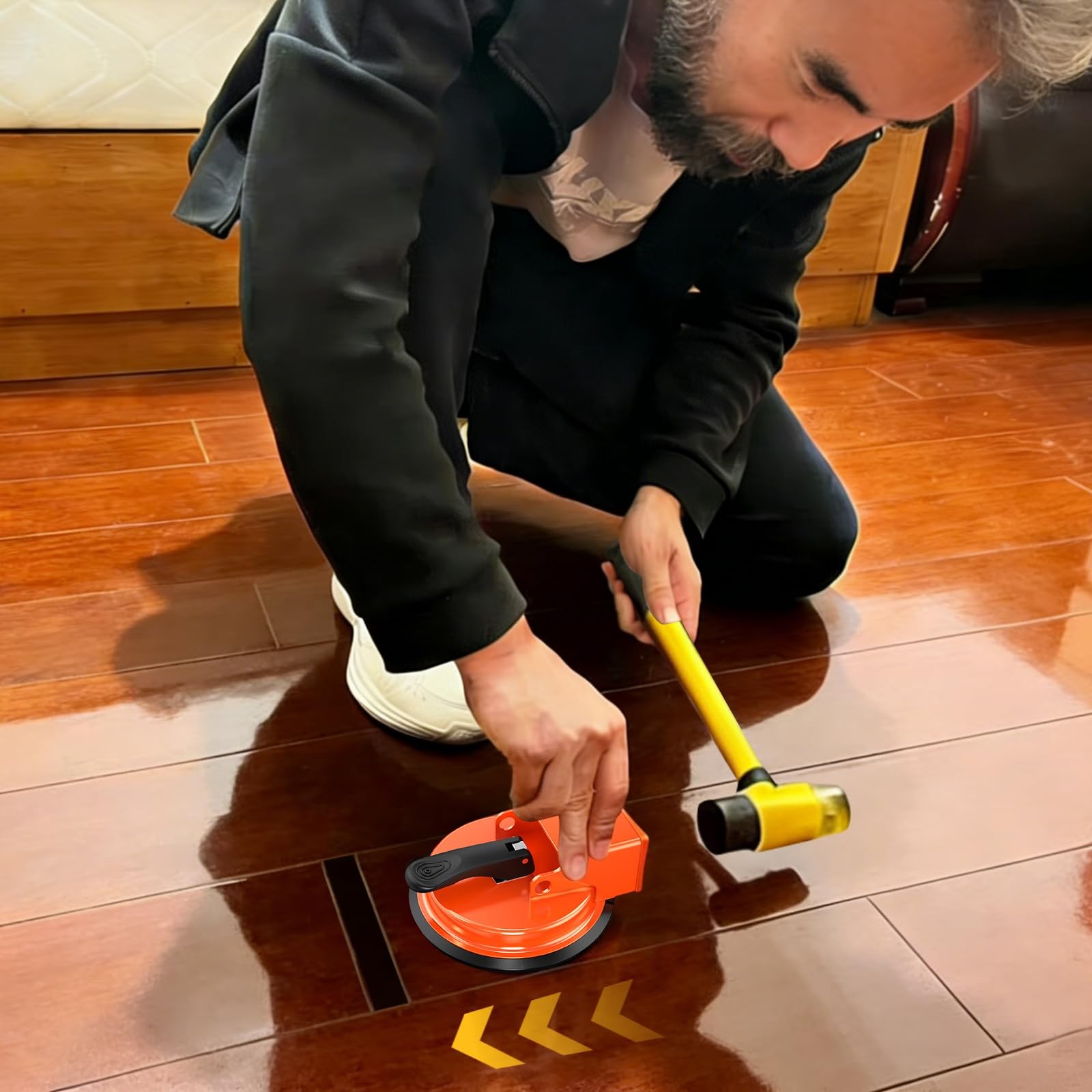 Floor Gap Fixer Tool, Upgraded Heavy Duty Laminate Floor Suction Cup Gap Repa…