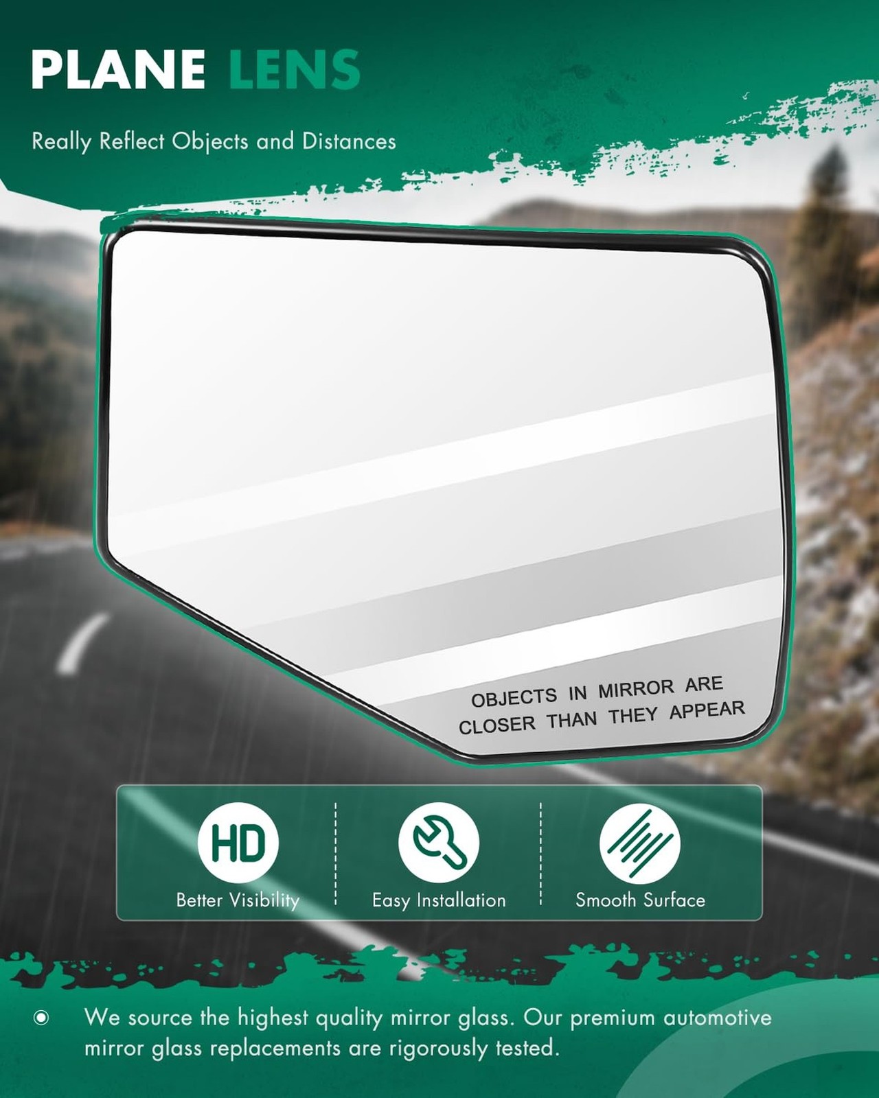 SCITOO Side View Mirror Glass Passenger Right Side Fit For 2006-2011 For Ford…