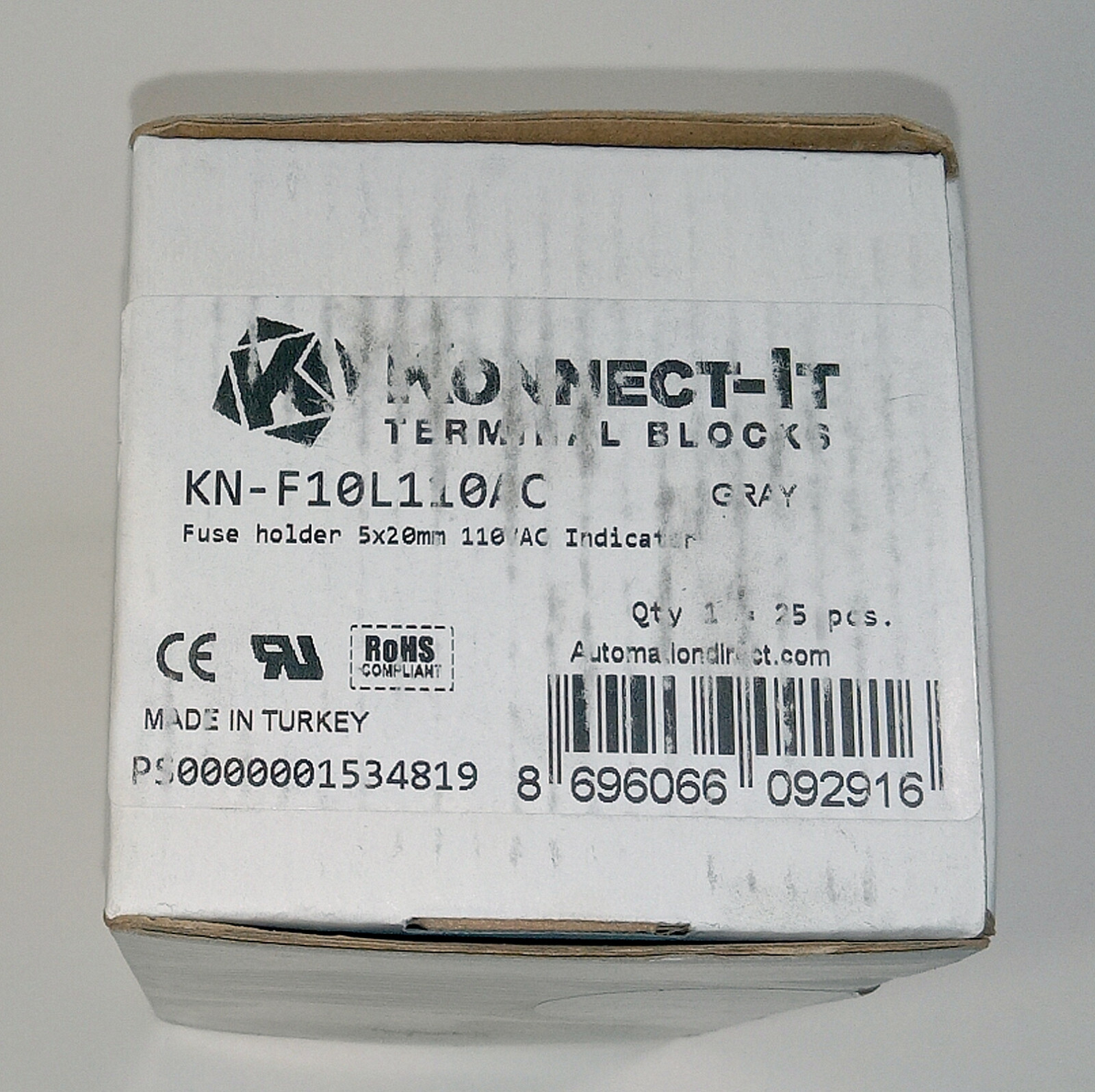 25 NEW KONNECT-IT KN-F10L110AC TERMINAL BLOCKS NIB ***MAKE OFFER***