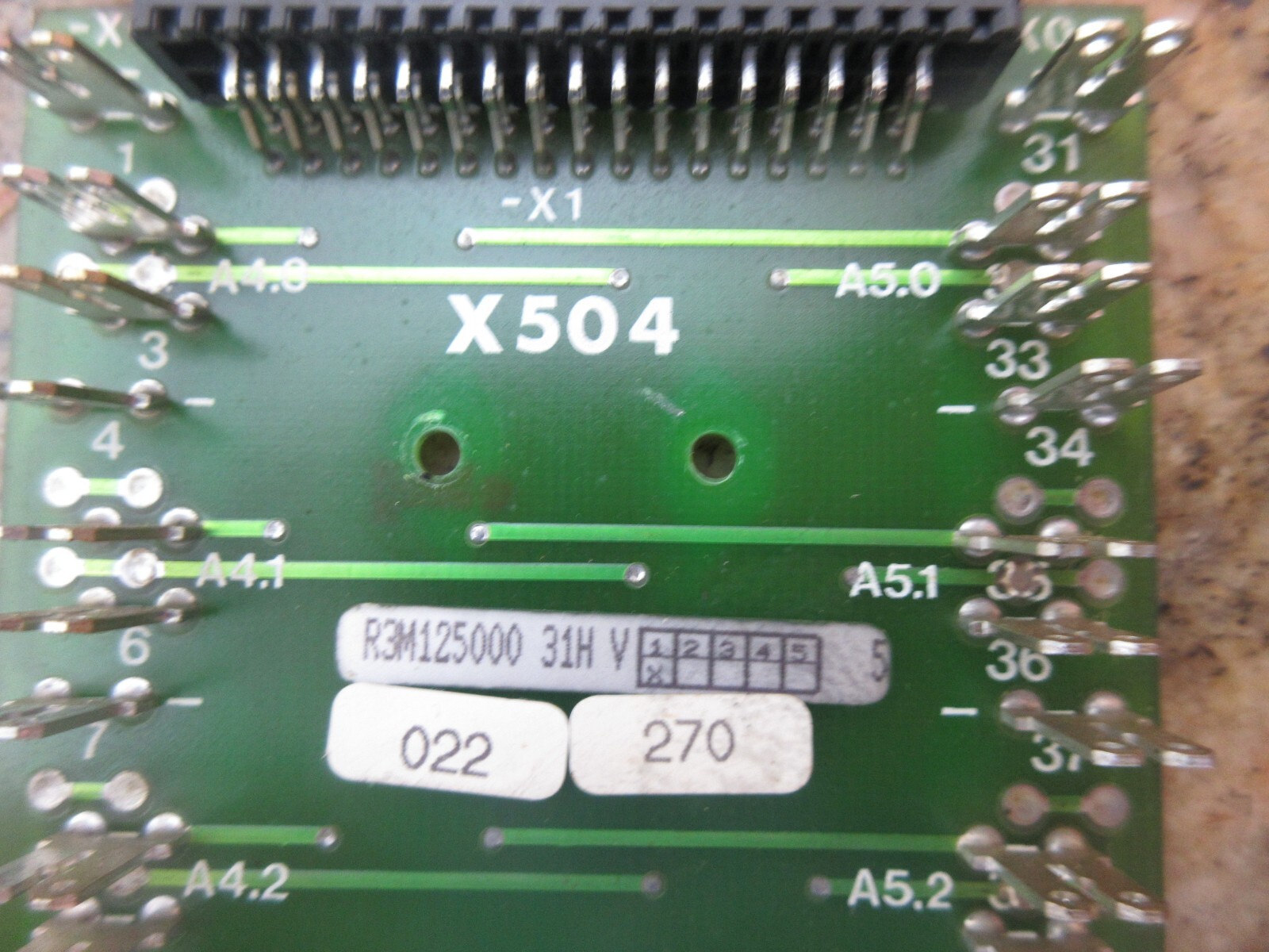 1996 EMCO CIRCUIT BOARD X504 R3M125000 31H V 022 270 R3M 120 010