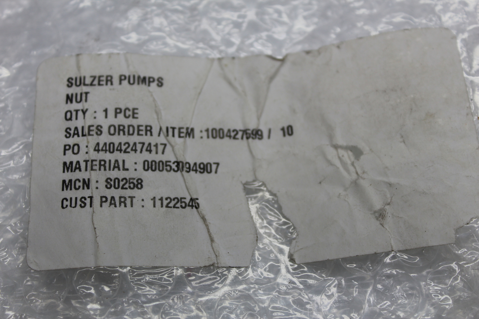 SULZER PUMPS 1122545 COUPLER NSNP