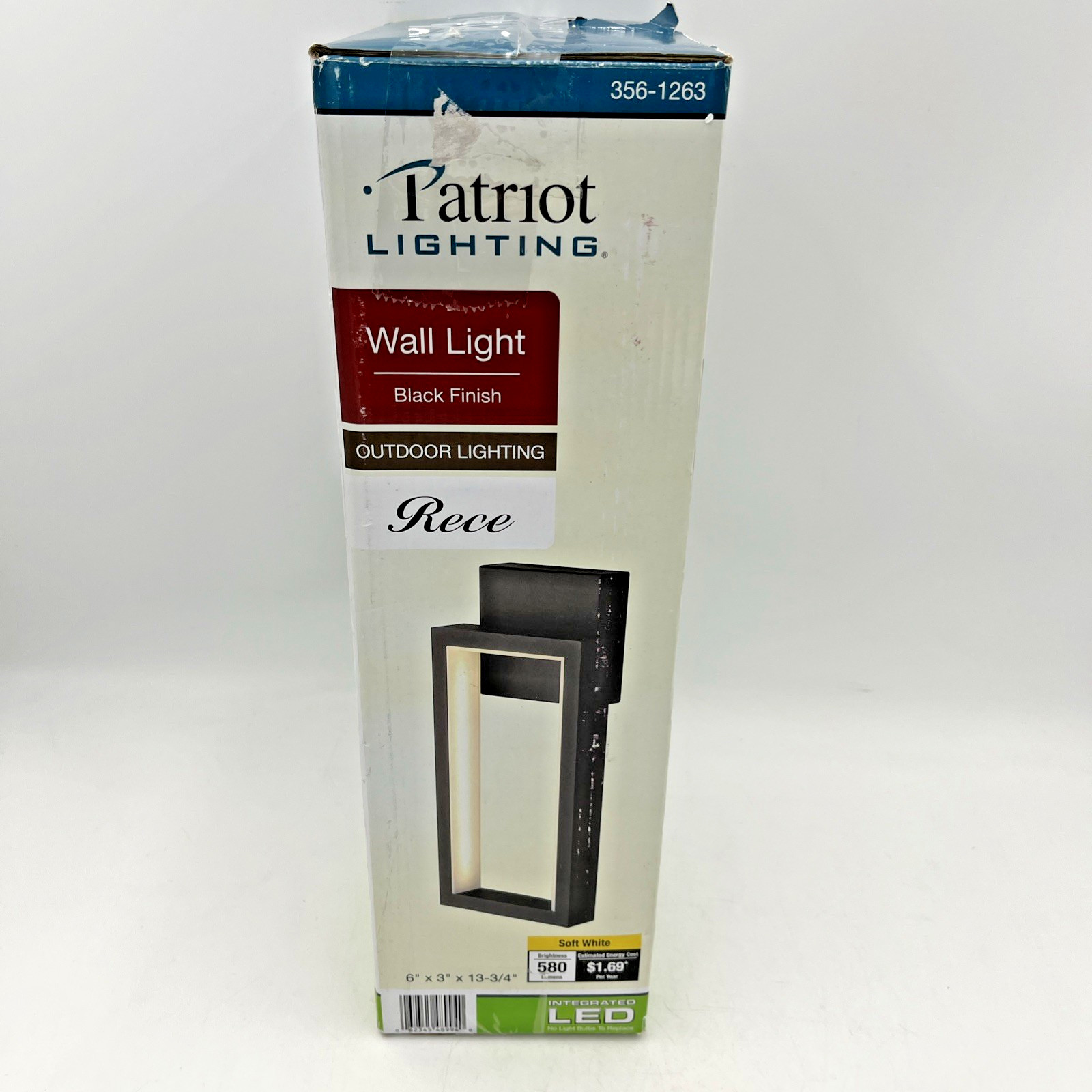 NEW PATRIOT LIGHTING Outdoor Modern Black WALL MOUNT LED LIGHT 580 LUMENS
