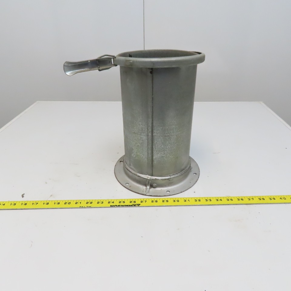 Quick-Clamp Rolled Edge Duct Nipple Flange 7″ Dia x 12″ Galvanized Steel W/Clamp