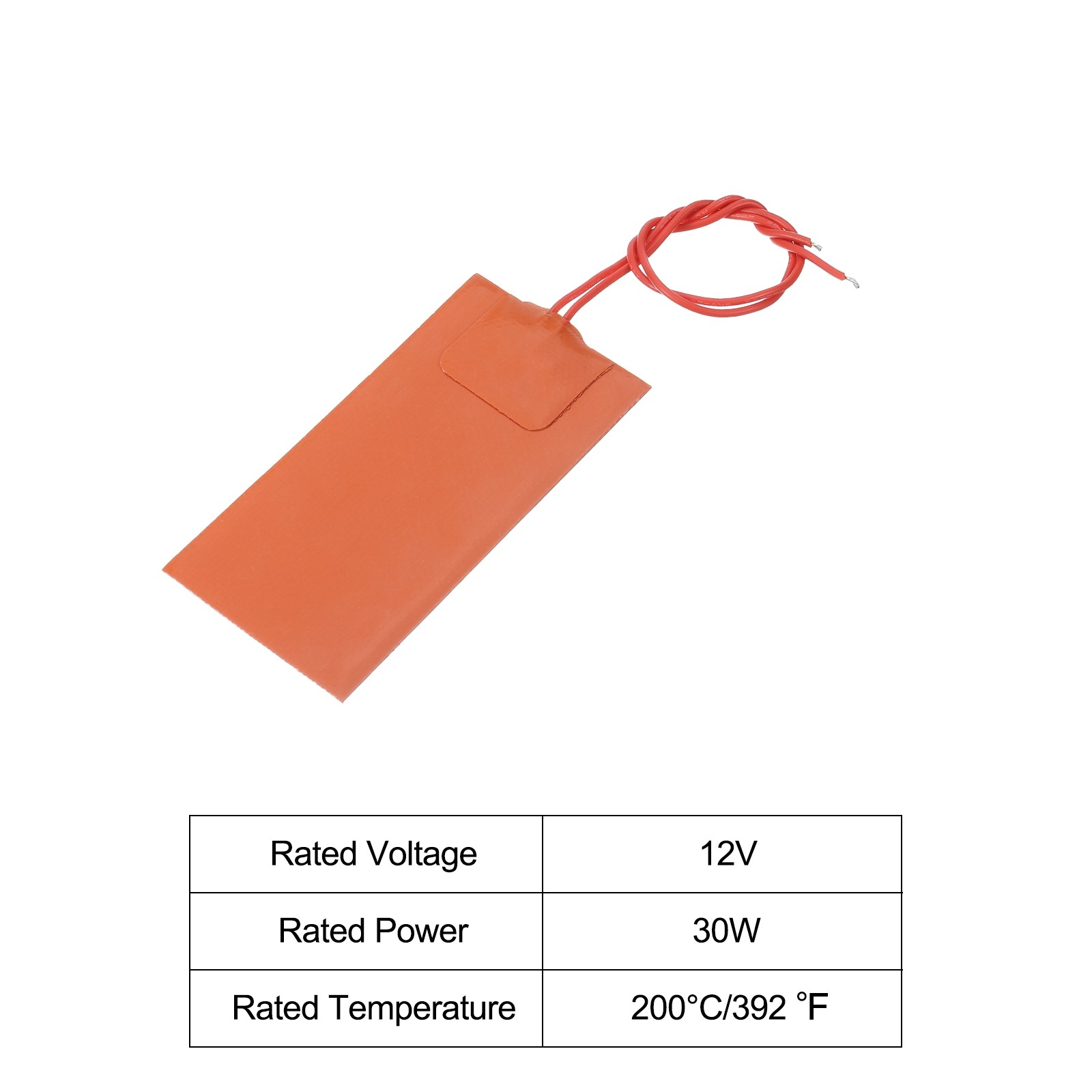 Silicone Heating Pad, 12V 30W Heater Film Plate 150mmx50mm Heater Mat