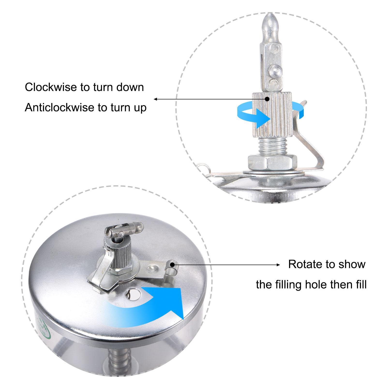 Needle Valve Type Oil Cup M8x1 Thread 16ml Sight Gravity Drip Feed Oiler