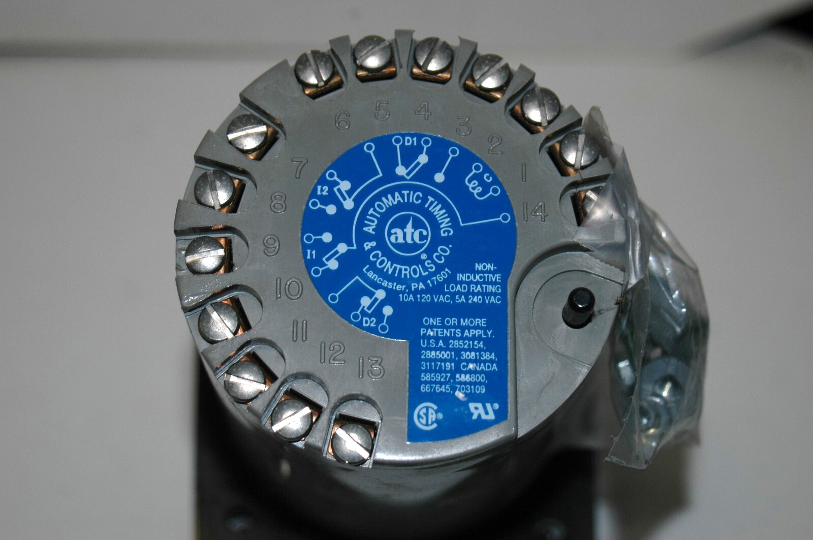 TIMER, ATC, 0-15 MIN. RANGE, #305E015A1OPX, PLUG IN TYPE ORIG.VENDOR -SURPLUS-