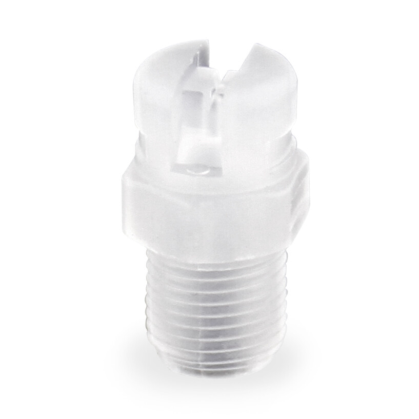 Tefen White Flat Fan Spray Nozzle with Poly Filter 1/8″ NPT 100 Pack