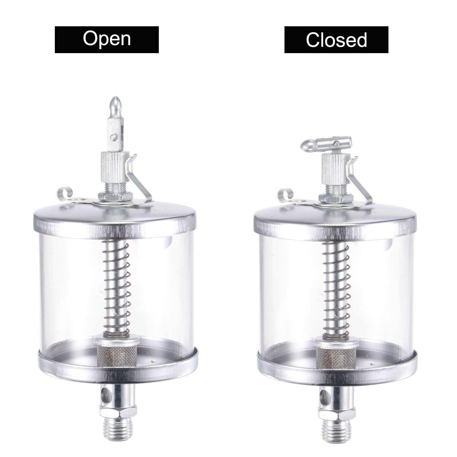 Needle Valve Type Oil Cup M14 x 1.5 Thread 200ml Sight Gravity Drip Feed Oiler