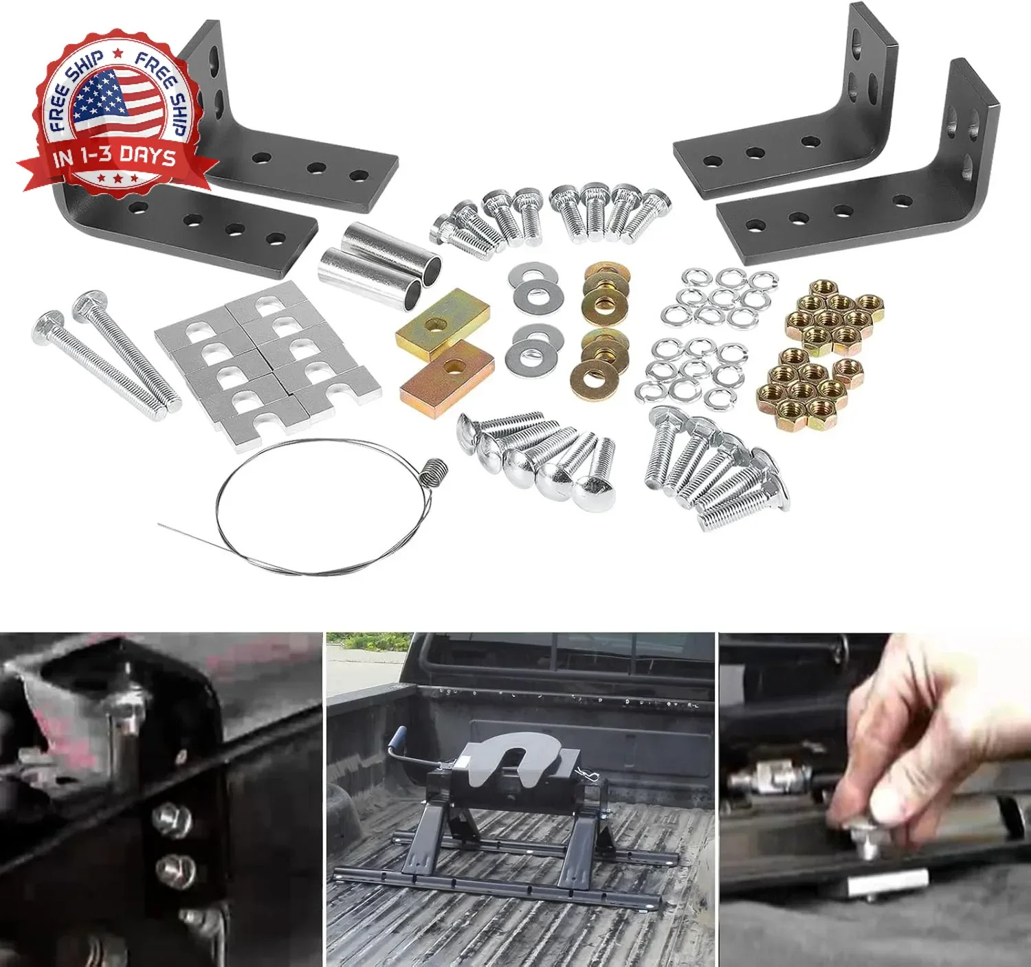 Universal 5th Wheel Installation Kit for Full-Size Trucks – Compatible with Rees