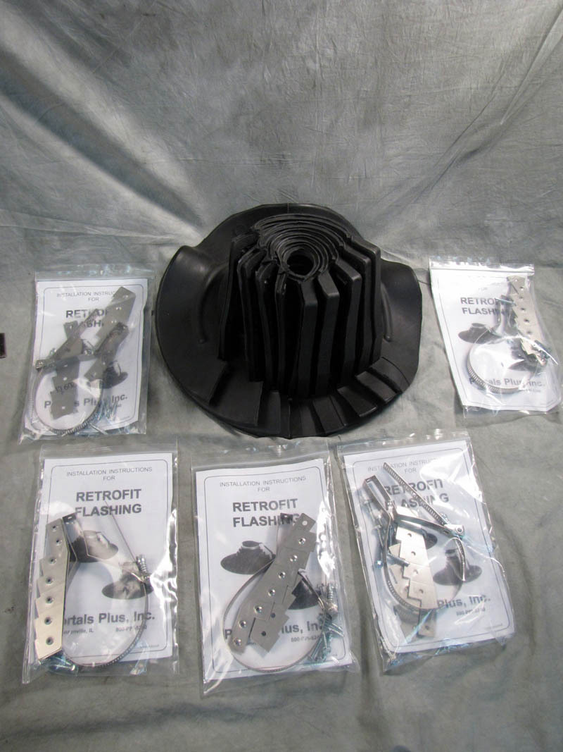5pk Portals Plus Small Retrofit Pipe Flashing Neoprene 12015 NEW