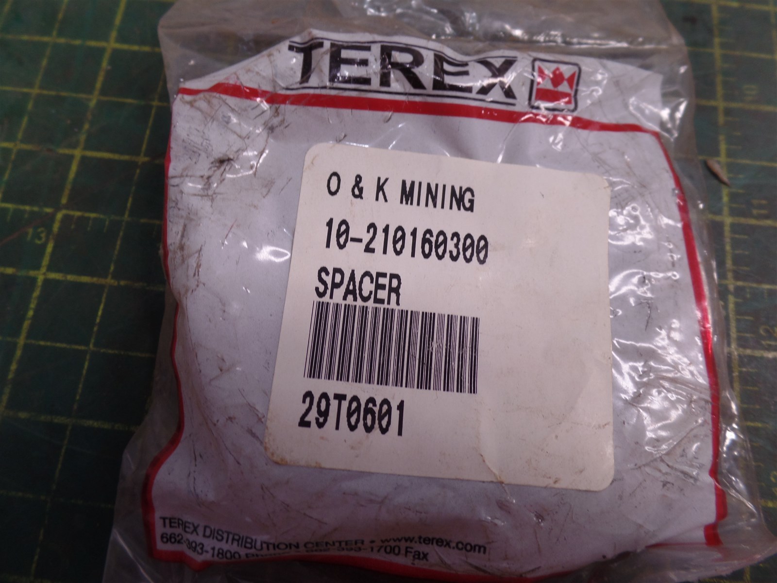 GENUINE TROJAN O&K PARTS 10-210160300 SPACER ASSEMBLY, TEREX 10210160300, N.O.S