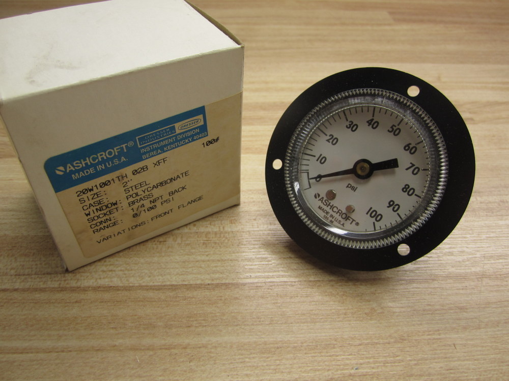 Ashcroft 20W1001TH-02B-XFF-100 Gauge 0-100PSI 5WH22