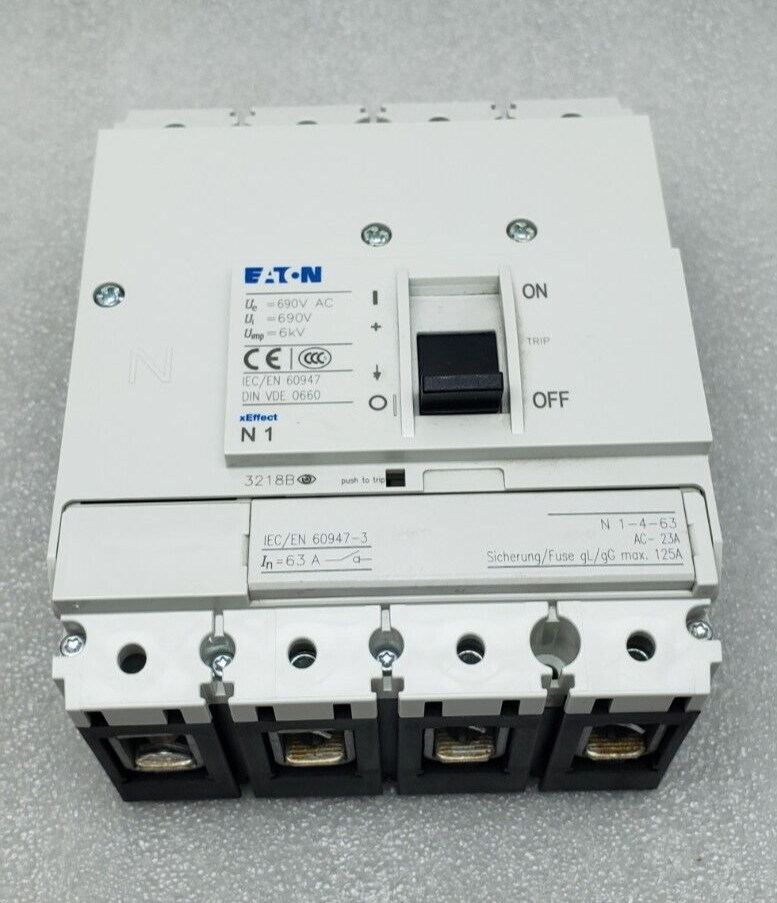 NEW EATON N1-4-63 SWITCH DISCONNECTOR 4 POLE 63A