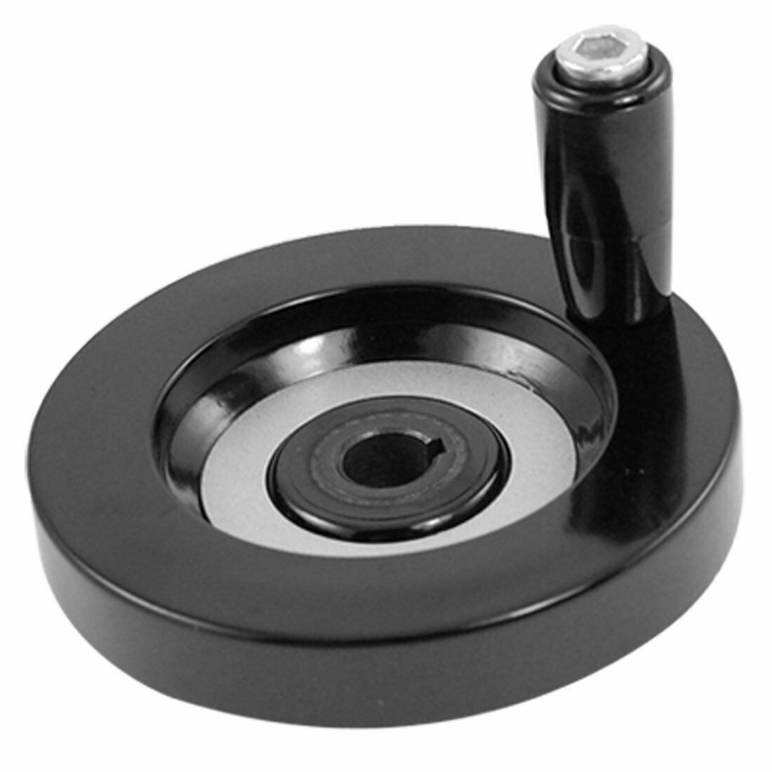 12×100mm Black Rotating Handle Handwheel Mechanical Equipment Accessory