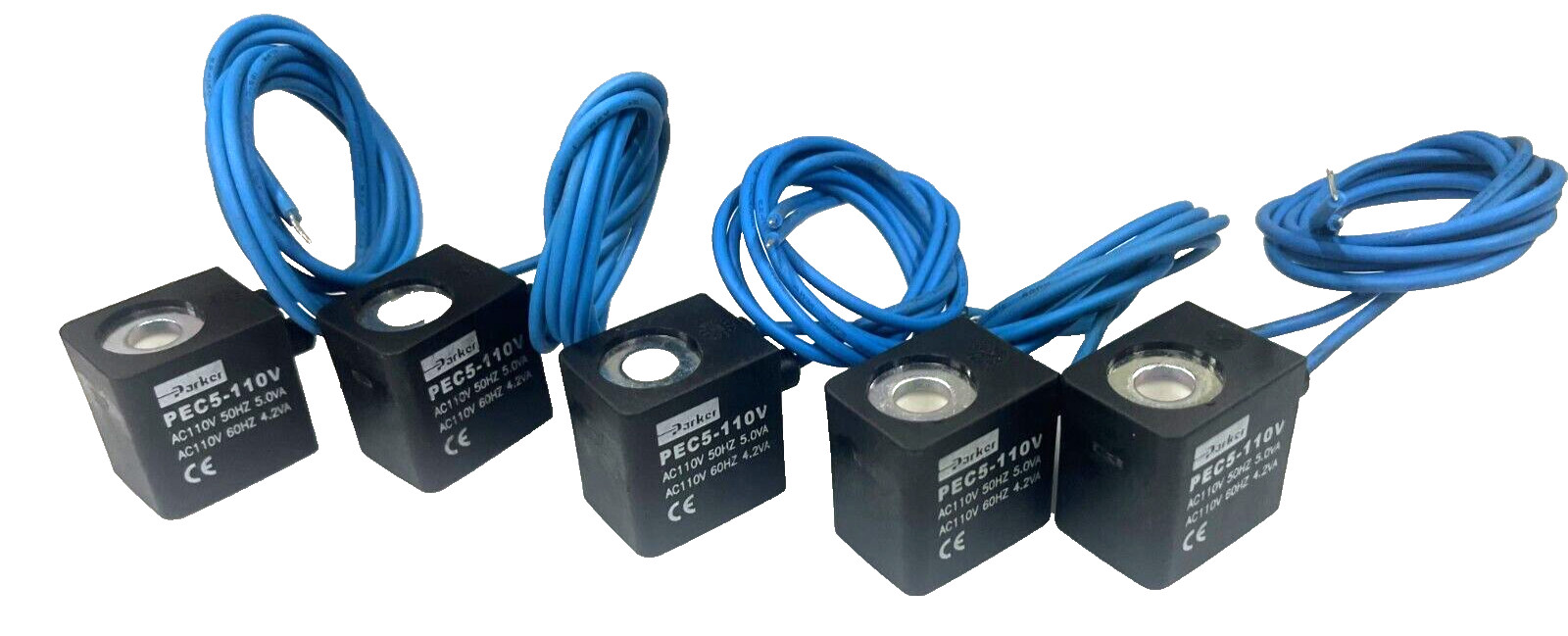 5 pcs Parker PEC5-110V Solenoid Coil 110V 50 Hz 5.0VA 110V 60 Hz 4.2VA lead wire