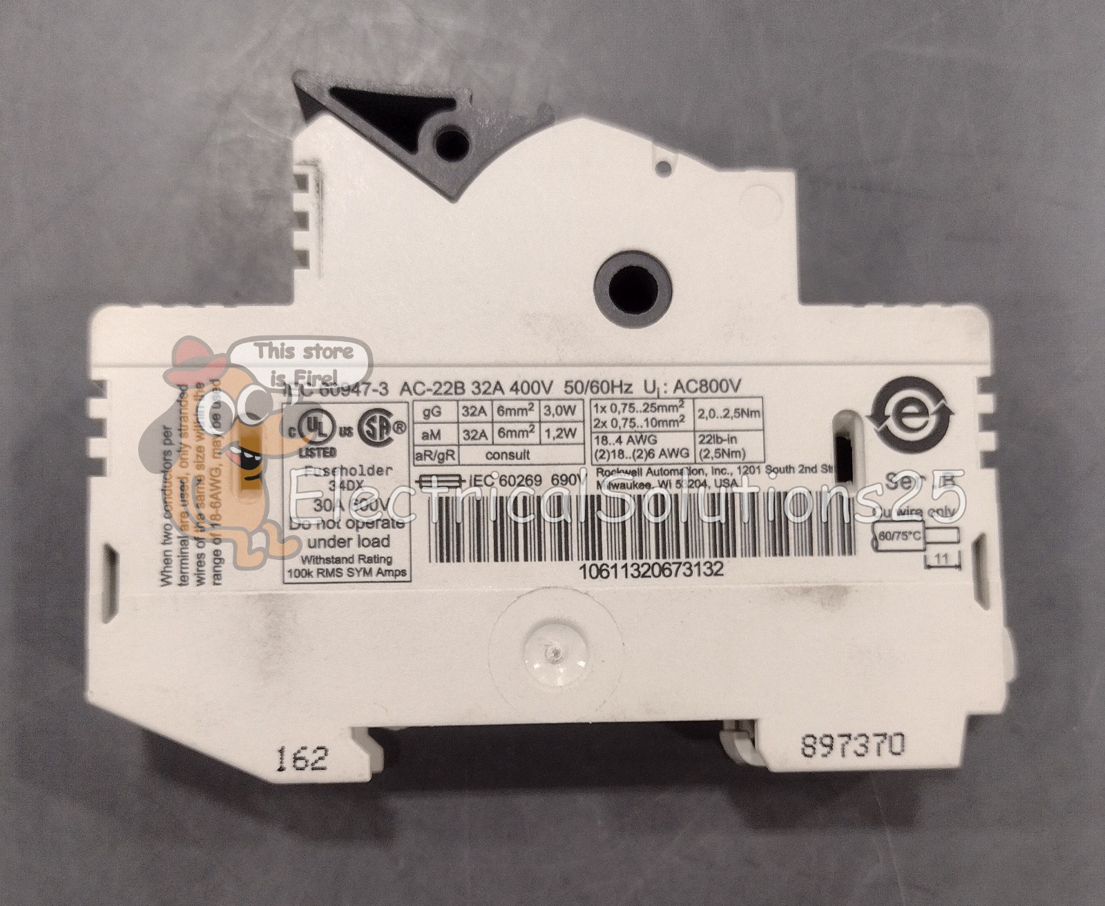 New No Box Allen-Bradley 1492-FB1M30-L 1-Pole 30A Fuse Holder LED – Free Ship