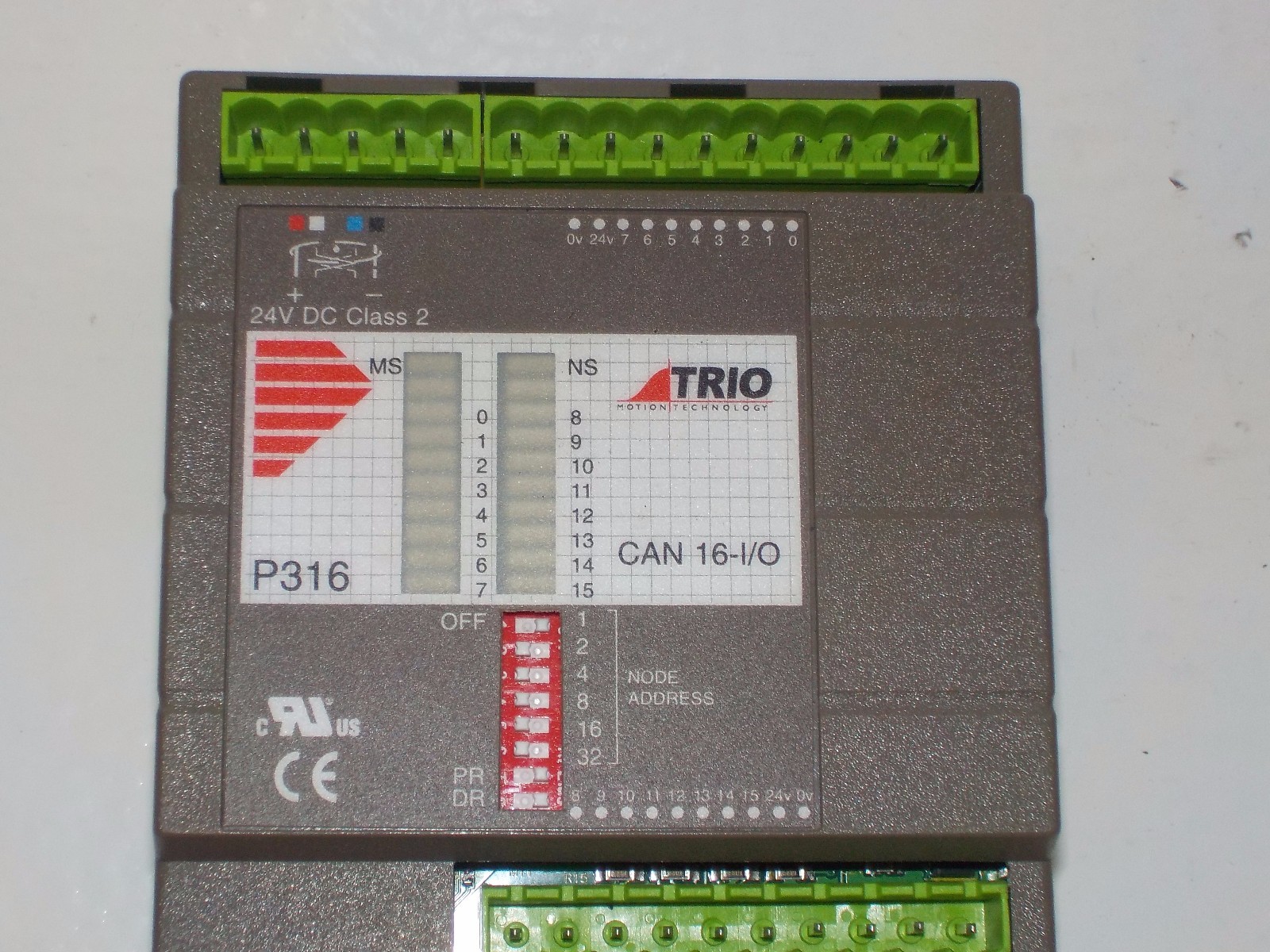 TRIO MOTION TECHNOLOGY P316 USED CAN 16-I/O INPUT/OUTPUT MODULE P316
