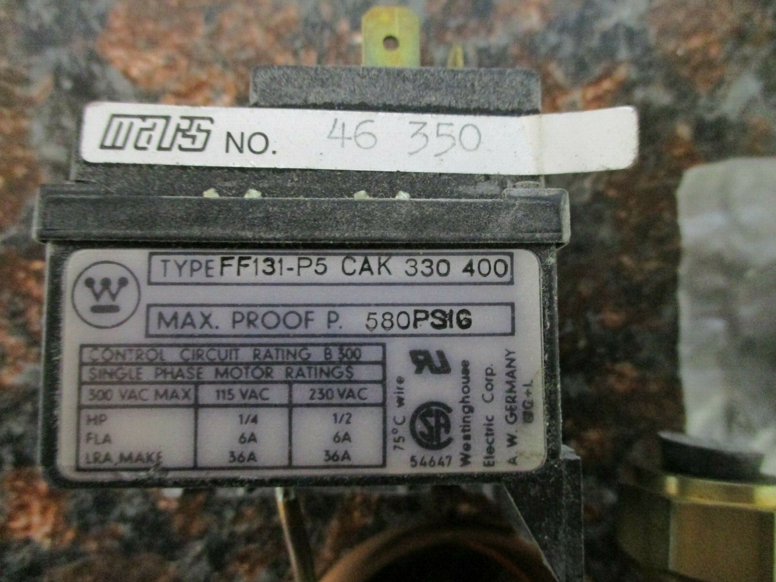 NOS MARS 685744-46350 PRESSURE CONTROL REPLACES RANCO 623-5252 FREE SHIPPING