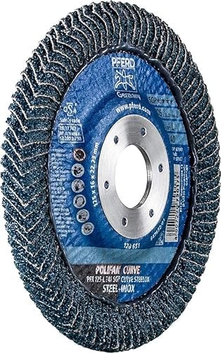 Pferd 5X7 8 Medium Flap Disc For Fillet Welds 60 Grit Zirconia Aluminum Oxide