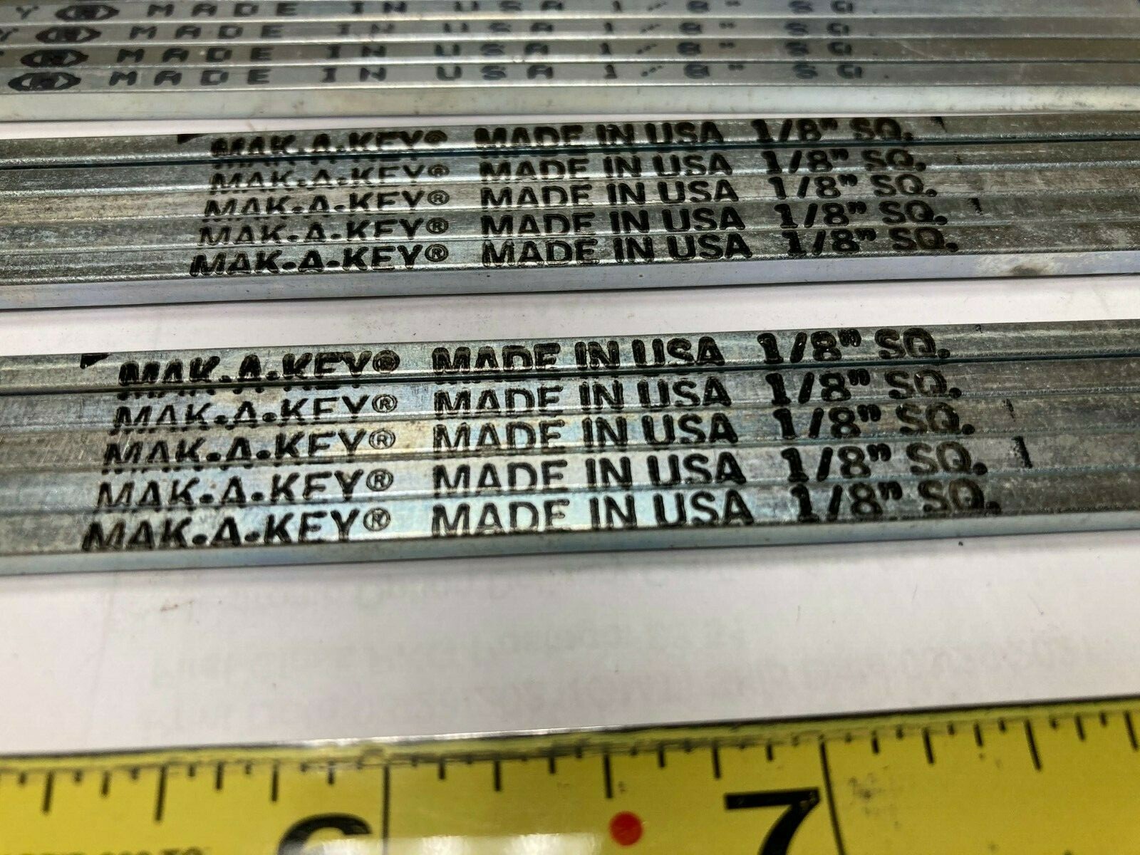 *** Lot of 25 ***, MAK-A KEY, 1/8″ Square x 12″ Keystock, Low Carbon Steel