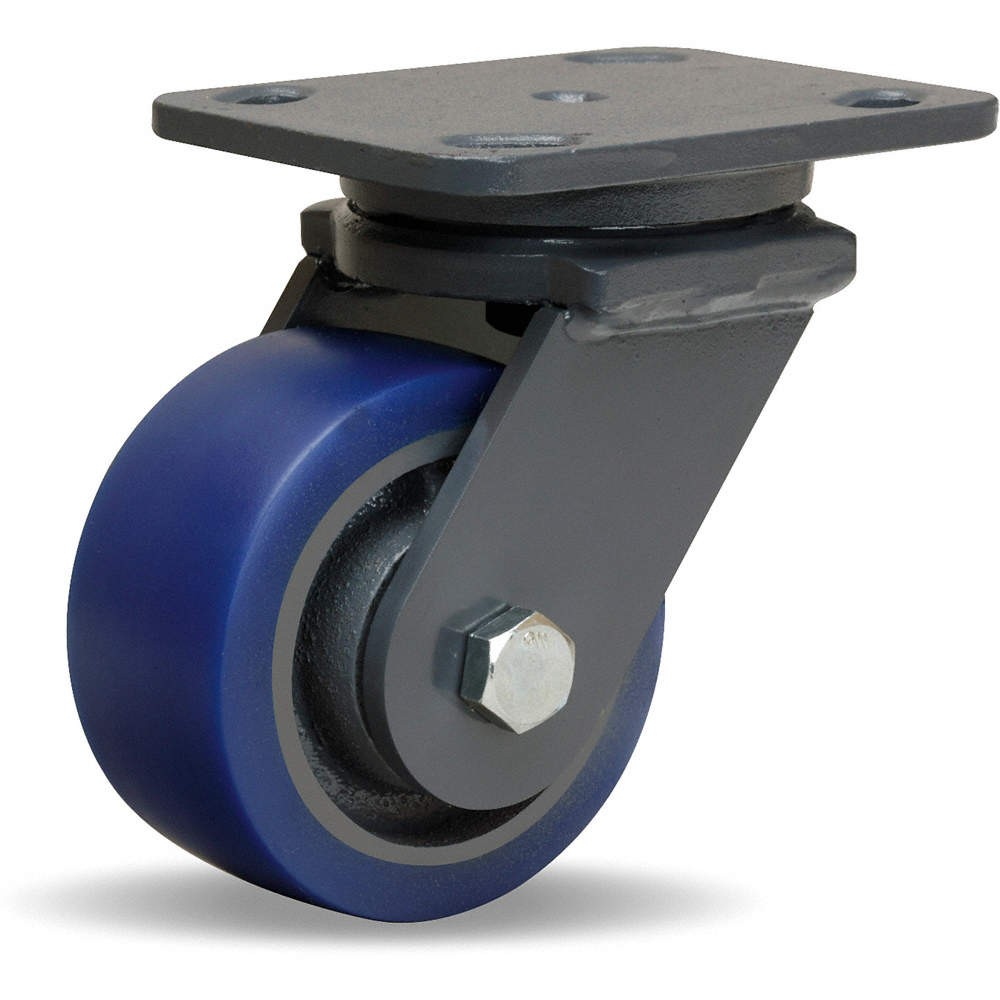 HAMILTON S-WH-4SPB Plate Caster,Swivel,Polyurethane,5 5/8″H 49H502