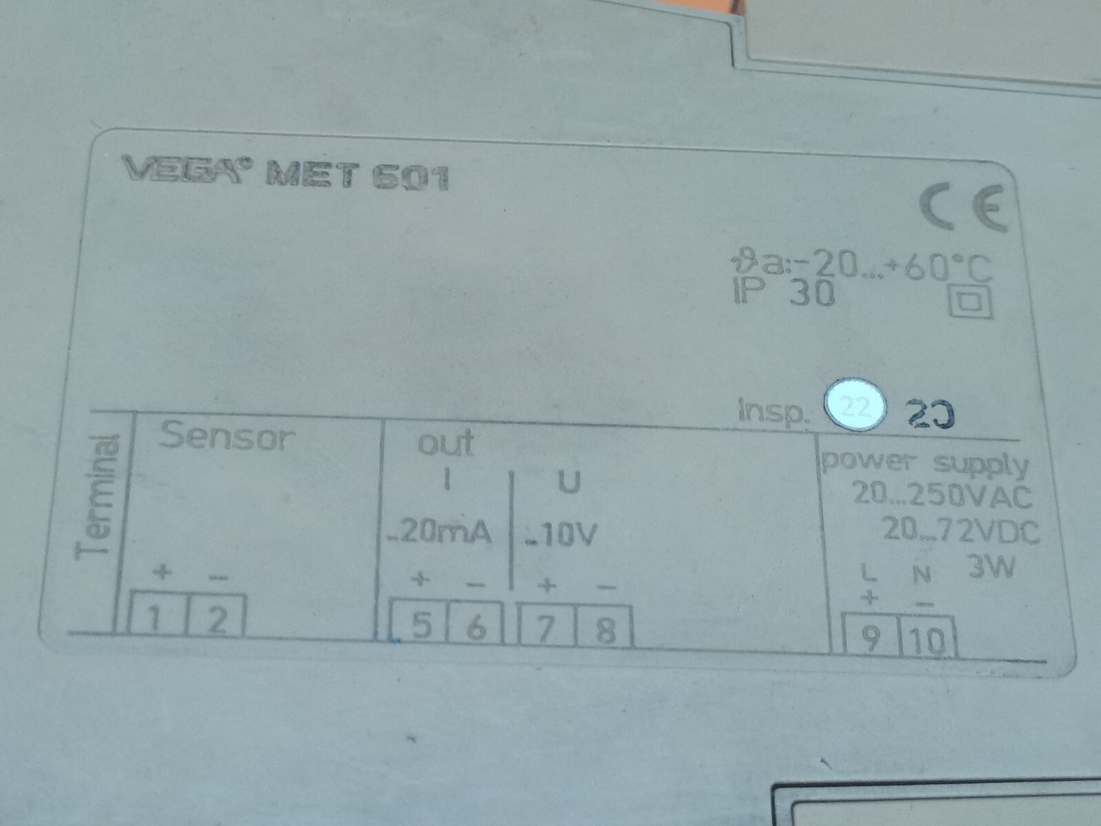 VEGAMET 601 VEGA MET 601