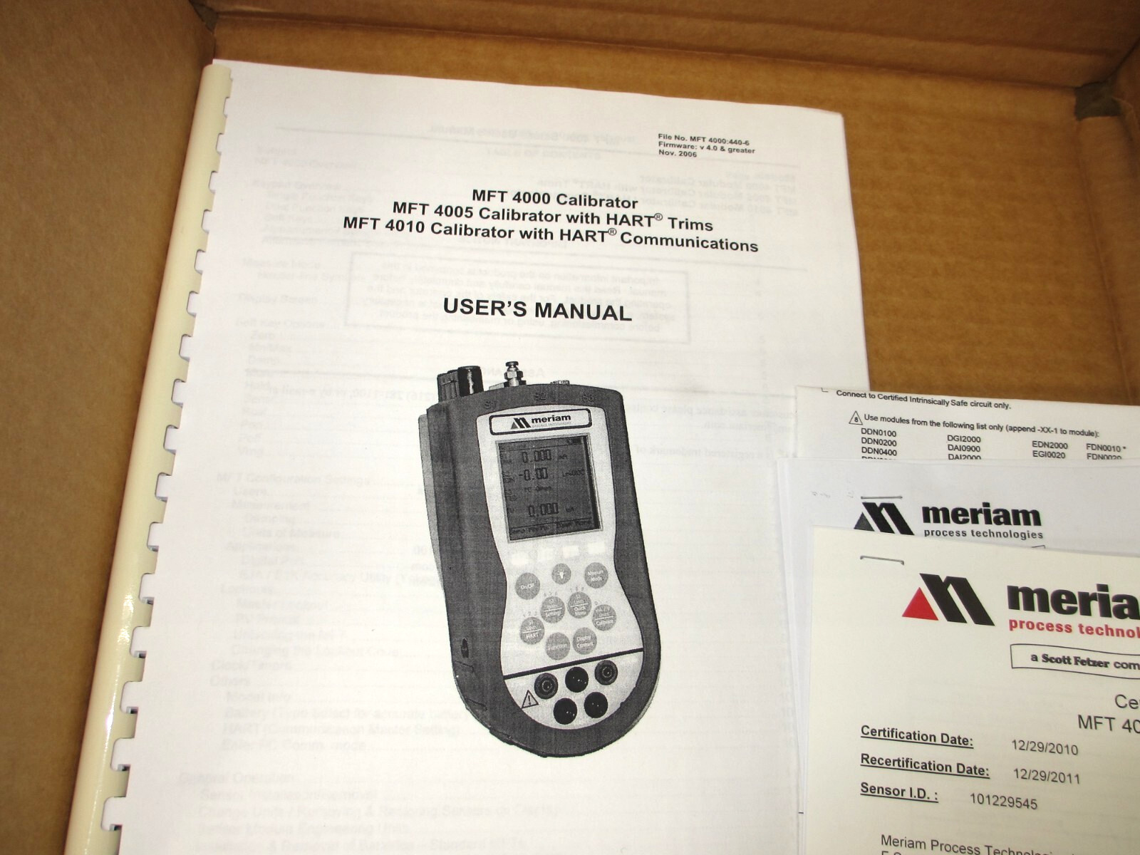 Meriam MFT4010-11-1-01 *NEW* HART Calibrator MFT4010
