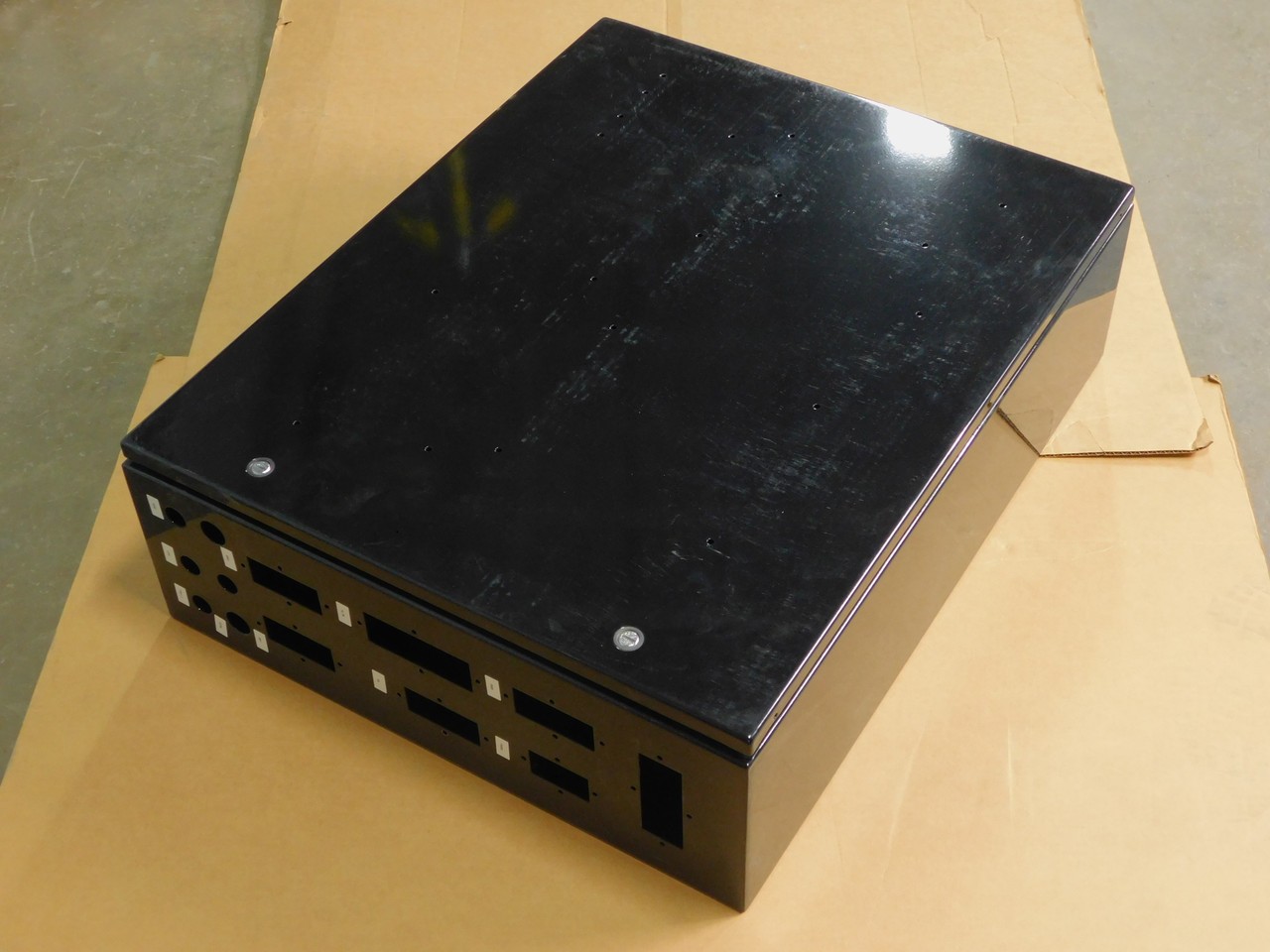 HOFFMAN CSD24308/SPL Box Metal, Steel Black Hinged Door, Lid 30.000″ L x 24.016″