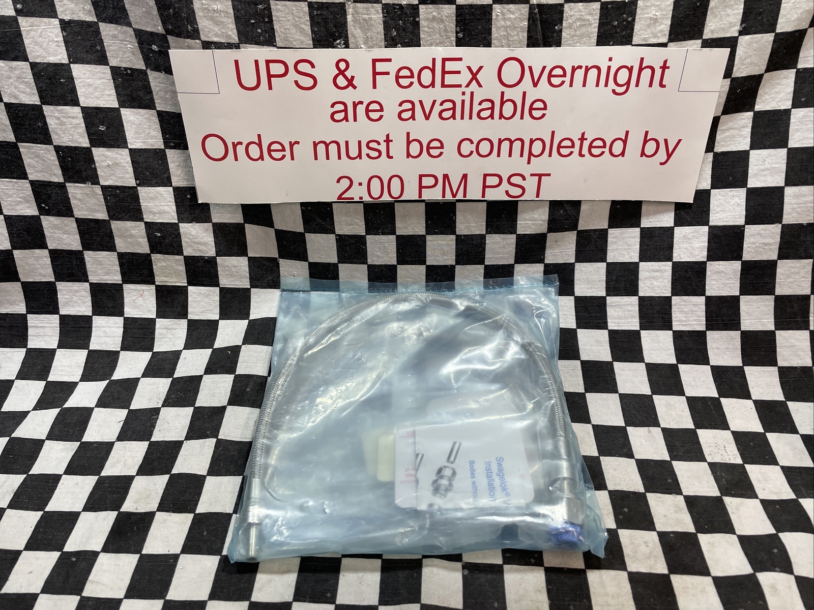 2X, SWAGELOK Braided Hose 1/4″ FVCR x 1/4″ COMP, SS-TH4VF4TA4-12 & 18 #124P7