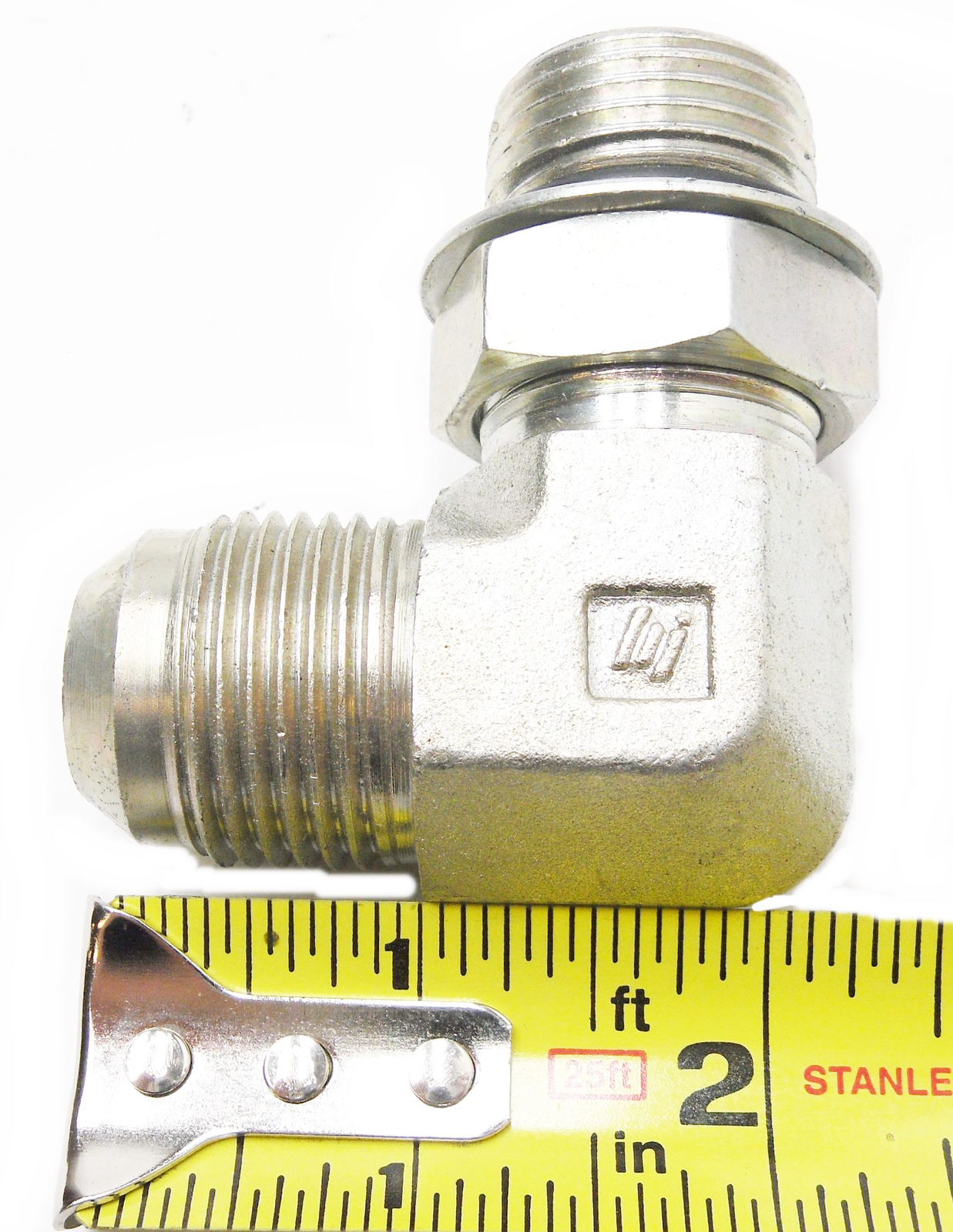 LOT OF 4 NEW HYDRAULIC ELBOW MALE JIC O-RING, 90 DEGREE, STEEL