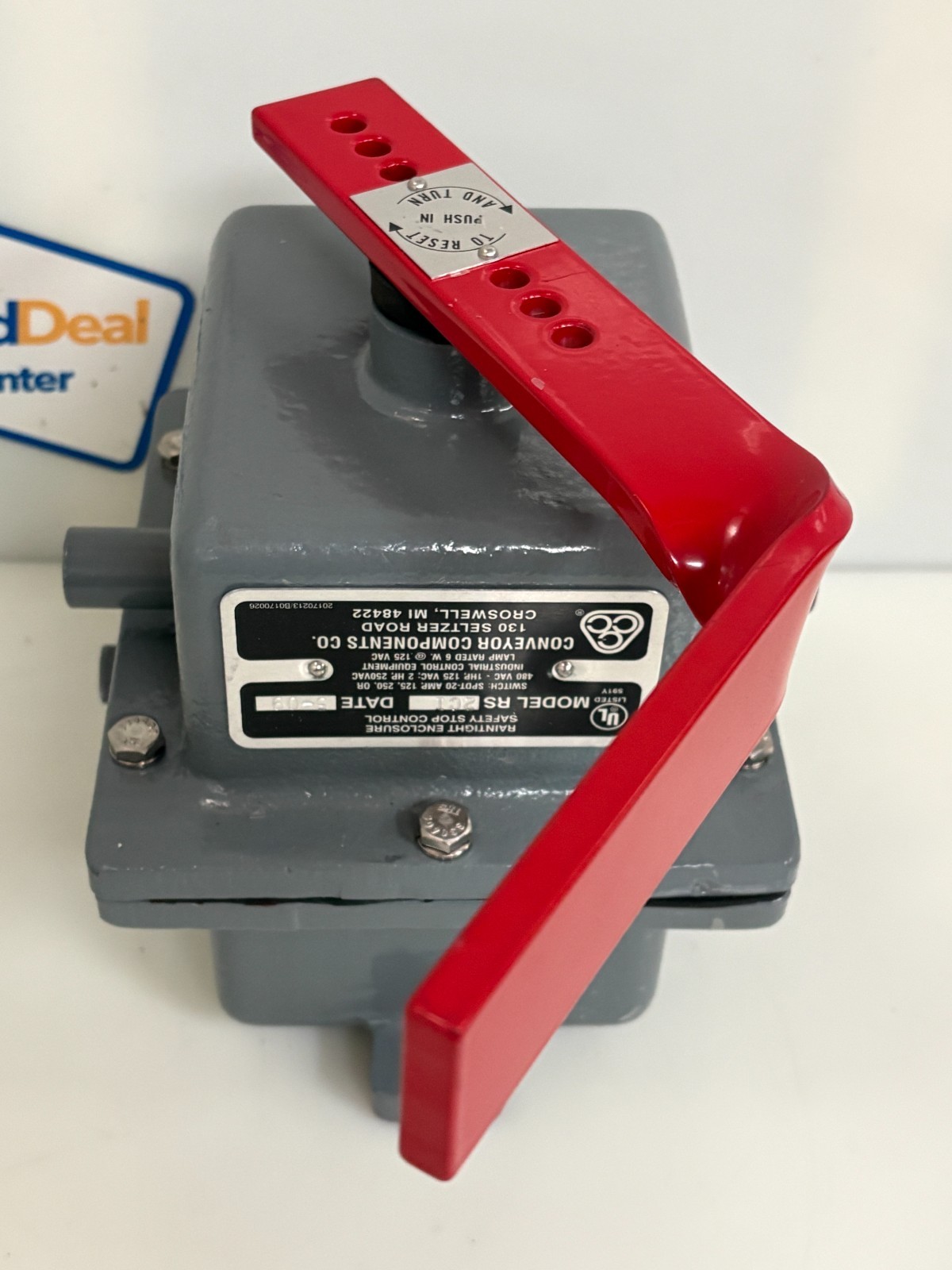 CONVEYOR COMPONENTS CO RAINTIGHT ENCLOSURE SAFETY STOP CONTROL RS 2CI