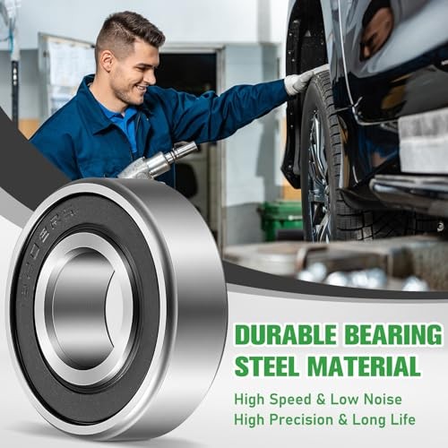 8 Pcs 3/4″ Bearings Carbon Steel ID 3/4″ x OD 1-3/8″ Flanged Ball Bearings for