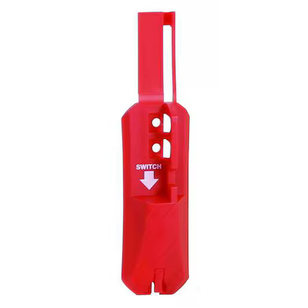 Condor 48Kv18 Wall Switch Cover, Red, Plastic, 2 Max. No. Of Padlocks, 9/32 In