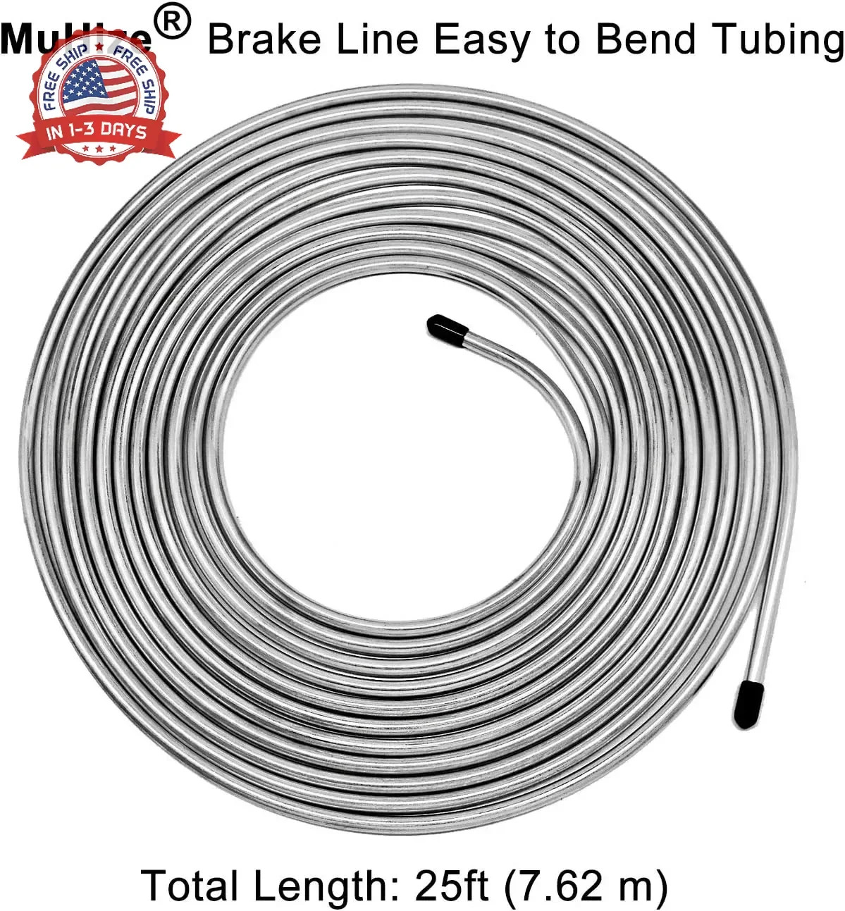 MuHize 3/16 Brake Line – 25 ft Zinc Coated Professional Brake Tube(2026 New), Ro