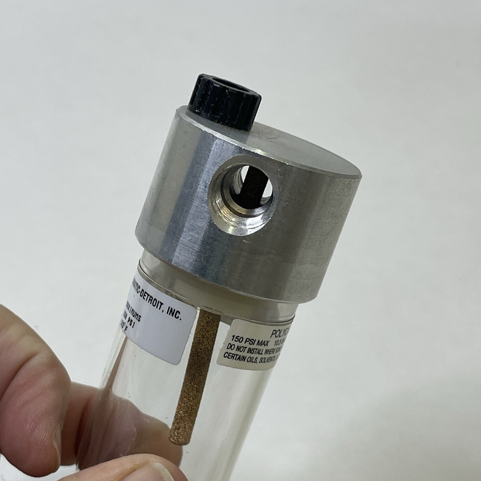 Master Pneumatic L50-2 Wick Lubricator NOS Detroit USA 1/4″ Inline Air Oiler